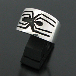 ホピ族 Anderson Koinva スパイダー オーバーレイ リング 20号 【送料