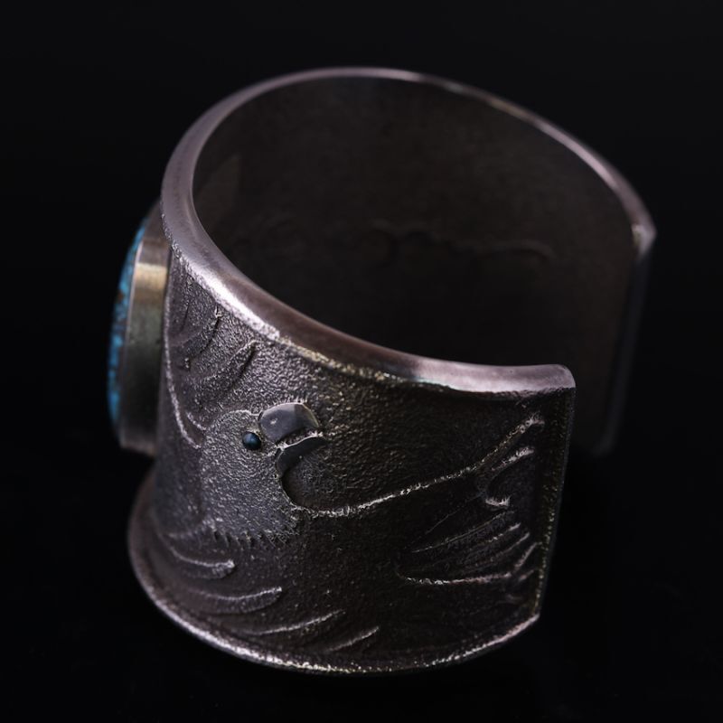 ナバホ族 Darryl Dean Begay Morenci ターコイズ 侍 イーグル トゥ