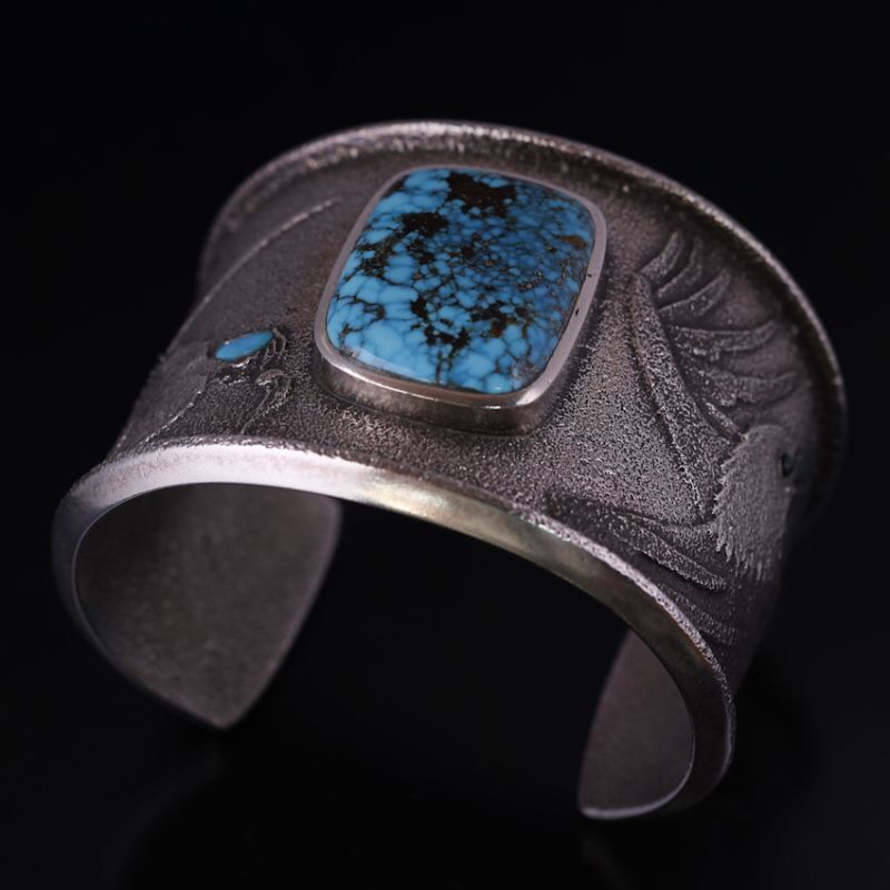 ナバホ族 Darryl Dean Begay Morenci ターコイズ 侍 イーグル トゥ