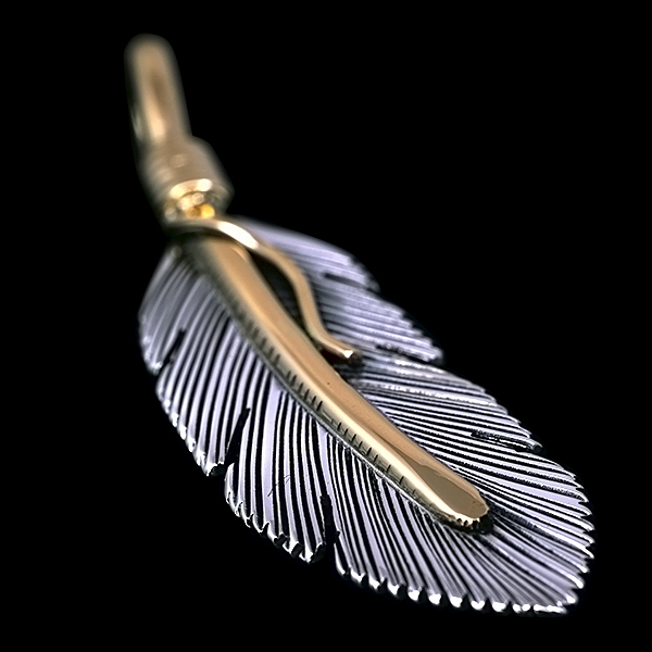 再入荷】ナバホ族 Harvey Mace 12KGF イーグルフェザー ペンダント S