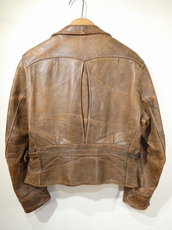40s SPORT TOGS ？PONY HORSE HIDE D STITCH LEATHER SPORTS JACKET