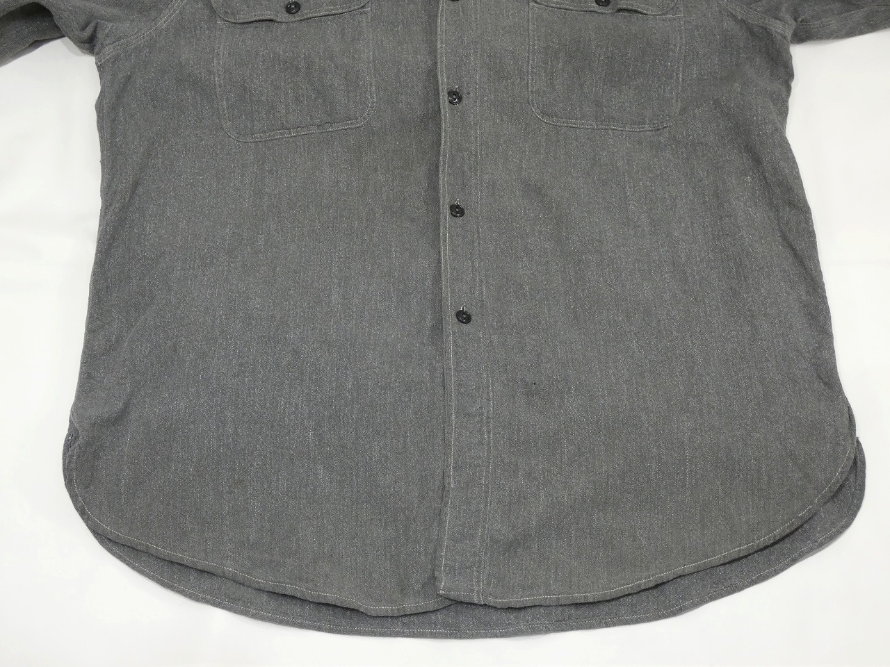 50s JC Penney BIG MAC SALT&PEPER BLACK CHAMBRAY SHIRT - RICUR