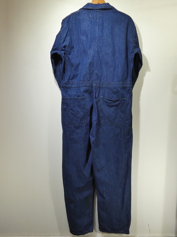 50s BLUE TOP DENIM ALL IN ONE COVERALL - RICUR