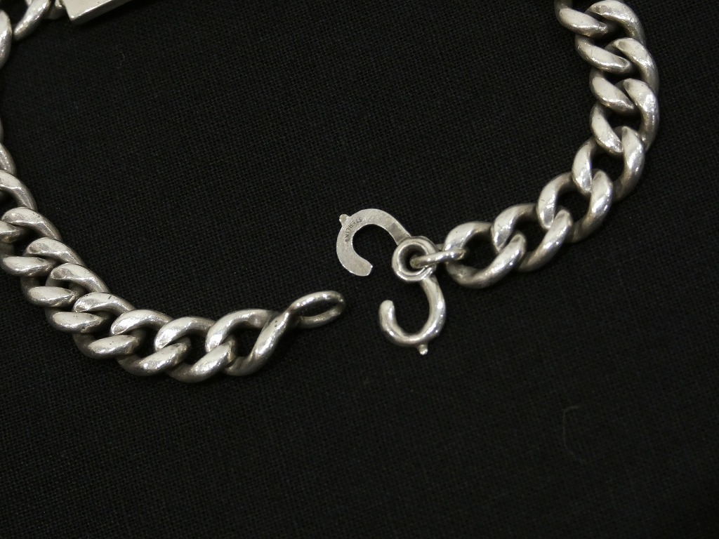 40s WW2 ARMY AIR FORCE TRIFARI STERLING ID BRACELET - RICUR