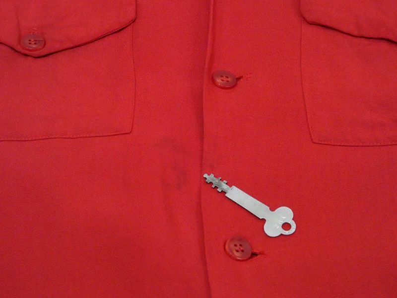 50s NAT NAST RAYON BOWLING SHIRT with VENTILATION HOLES - RICUR