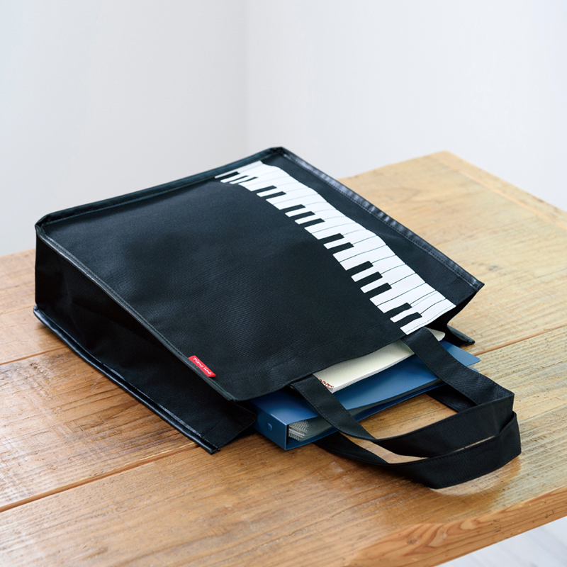 完売】Piano line スクエアトートバッグ（鍵盤）｜ピアノデザイン