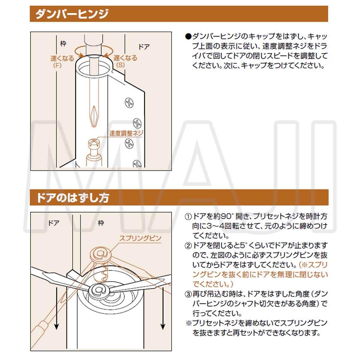 日東工器（デンセイ） オートヒンジ丁番型 100シリーズ 143T型 右勝手