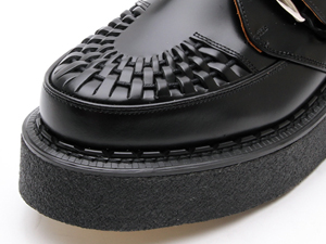 ジョージコックスALASKAブラックレザー ブラックインターレース／ROCK