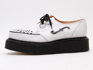 ジョージコックス14150ホワイトレザー×ブラックレザーfホール