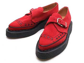 ジョージコックス 3976 レッドスエード ブラックインターレース／ROCK