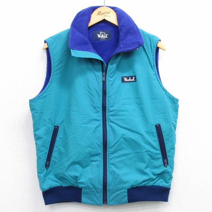 古着通販 M☆古着 ウールリッチ ベスト メンズ 90年代 90s 水色 内側