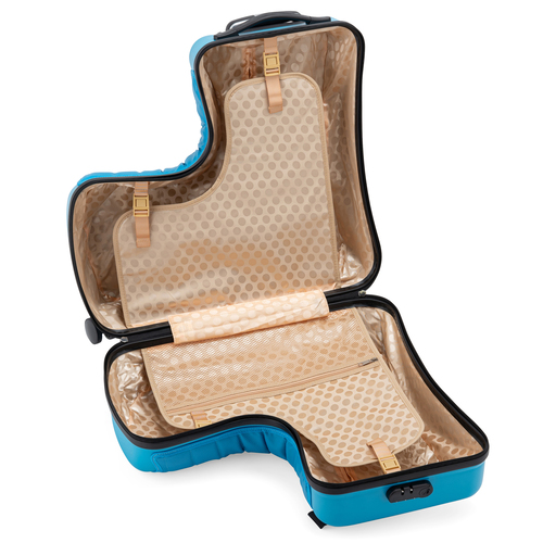 3-5泊] キッズトラベルキャリー クッションプラス 65L ブルー 4輪