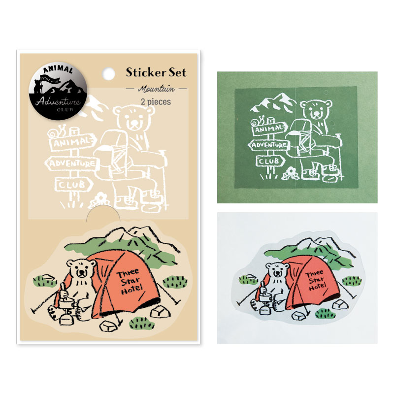 AAS-01：アニマルアドベンチャークラブ ステッカー（2枚入