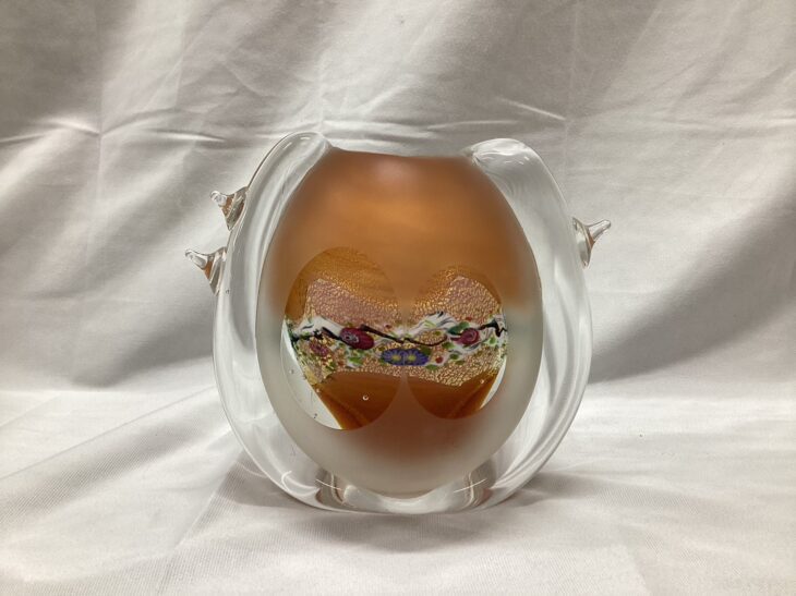 黒木国昭 作 花器 金彩カット 『光琳 夢ロマン』 ｜骨董品買取 緑和堂