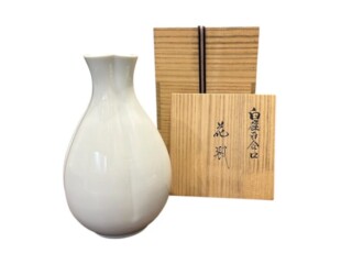 田村 耕一 作『青磁柿文筒 花入』 買取価格相場｜骨董品買取 緑和堂