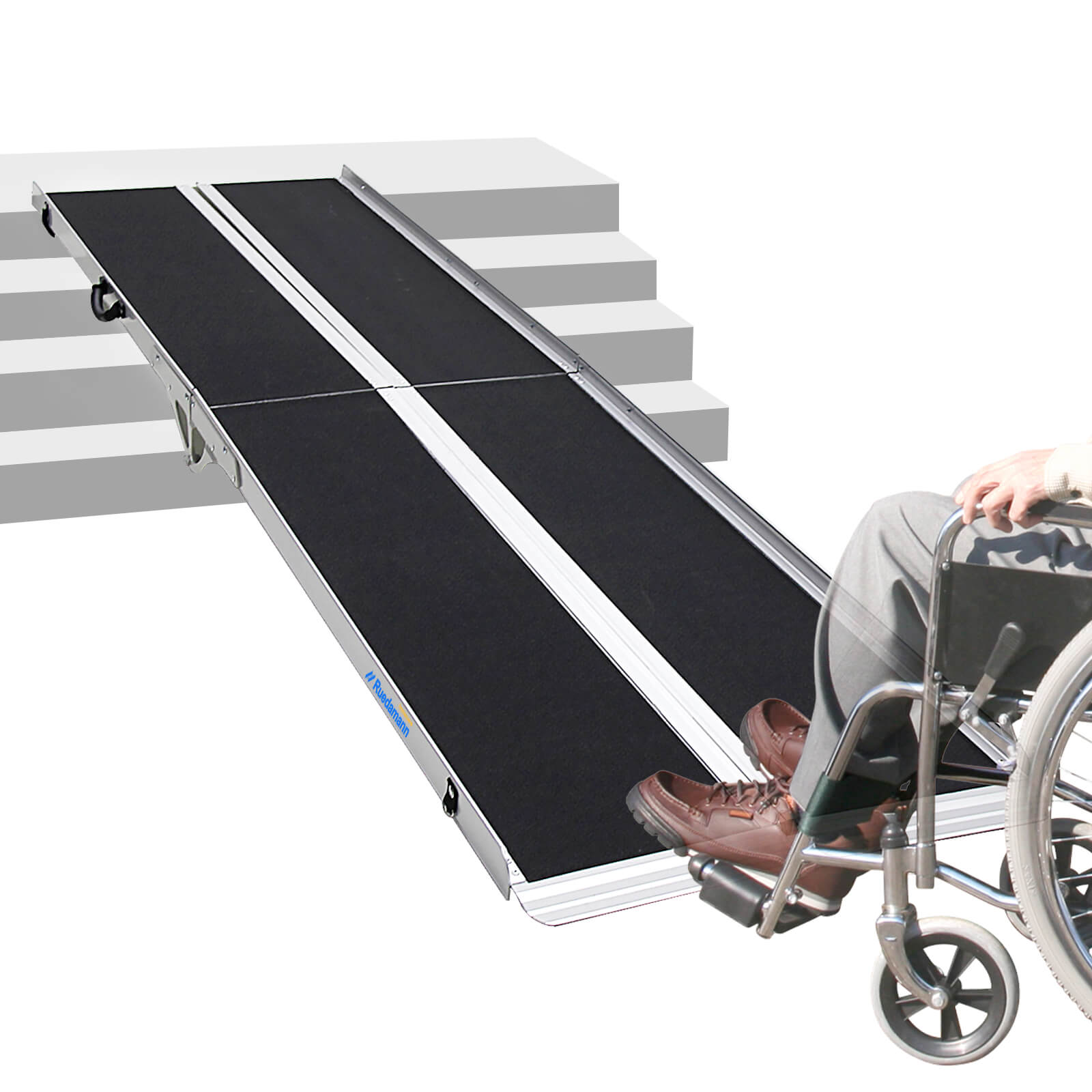 Ruedamann ® クワッド折りたたみ車椅子スロープ 耐荷重 300 kg — wonx shop