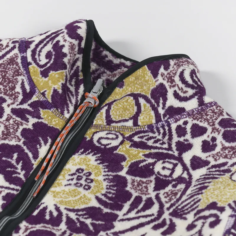 Aries Arise Fleur Fleece Zip Through Fleece Multi Purple