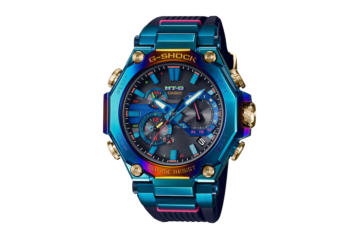 G-SHOCK「MT-G」新作、七色に輝く“ブルーフェニックス” - Impress Watch