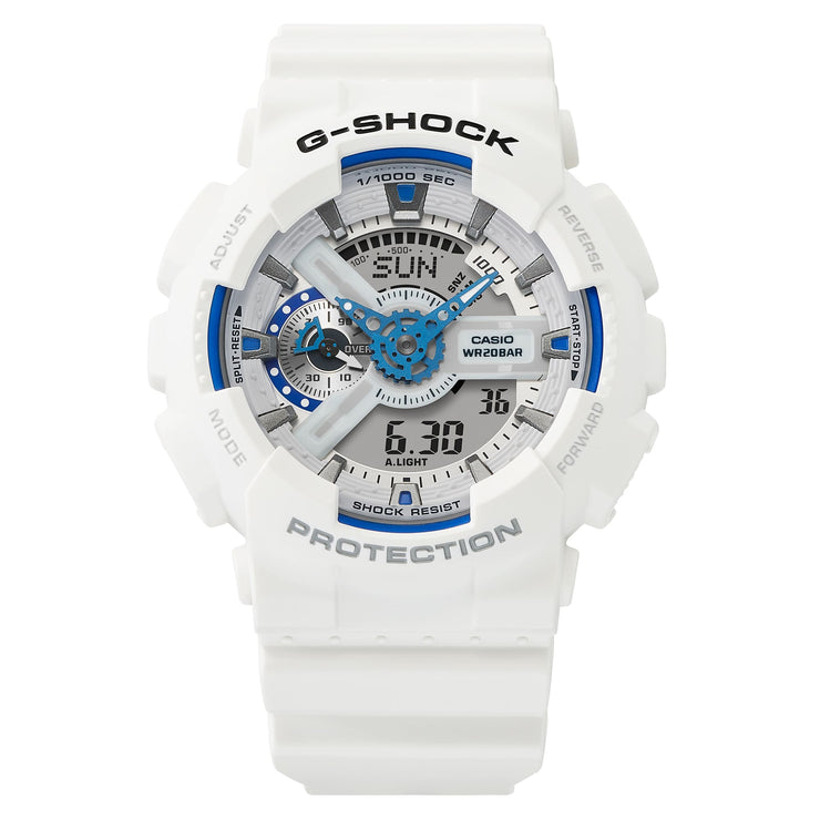 G-Shock GA110 Hidden Glow Ana-Digi White | Watches.com