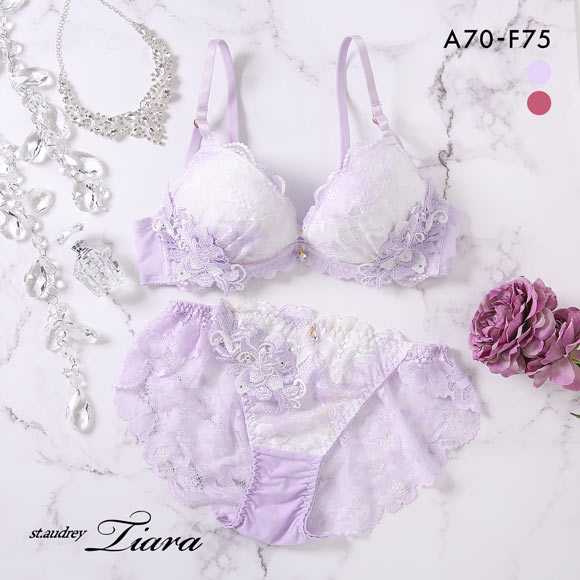 セントオードリーティアラ ドーリーフラワーモチーフ ブラジャー