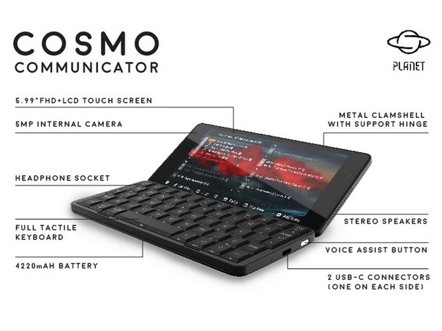New Planet Computers Cosmo Communicator 6+128GB US Ver. QWERTY 4G