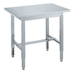 ステンレス高さ調整作業台（角パイプ脚仕様）/M350UT4-096NS | シロ産業 |
