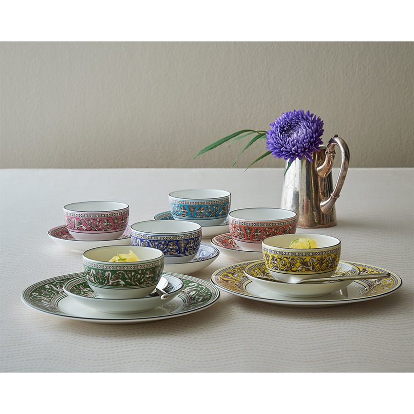 フロレンティーン ティーボウル＆ソーサー 6色セット|WEDGWOOD公式