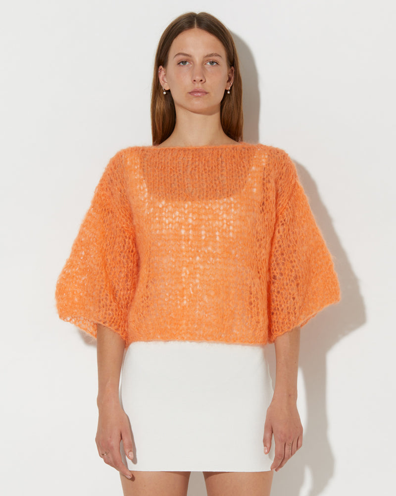 Mohair T Shirt | Light Cantaloupe – Well Heeled