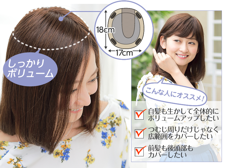 部分ウィッグ・レミーピース】なじみ抜群、最高級人毛100％｜通販サイト