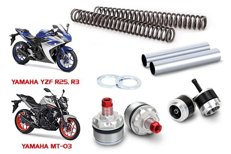 YAMAHA MT-03 '16-'18 / YZF R25,R3のFORK UPGRADE KITを追加しました