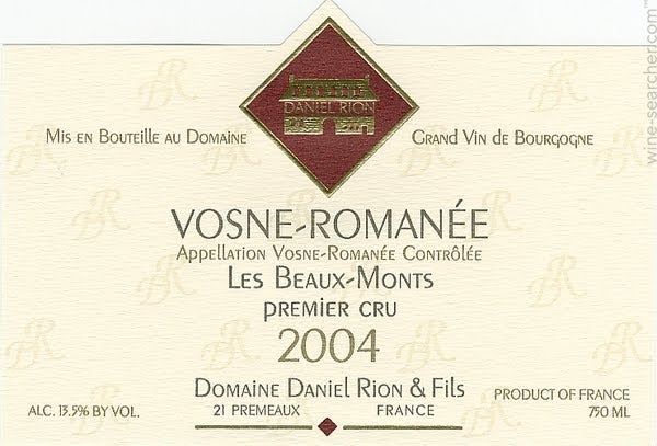 2015 Domaine Daniel Rion & Fils Les Beaux Monts, Vosne-Romanee