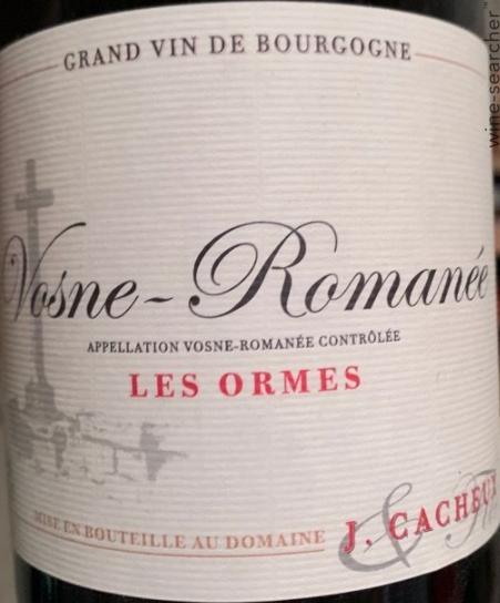 Domaine Jacques Cacheux Vosne-Romanee Les Ormes, Cote de Nuits