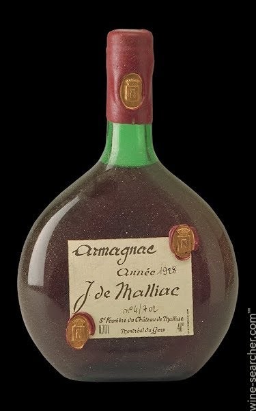 1893 J. de Malliac Millesime Armagnac, France | prices, reviews