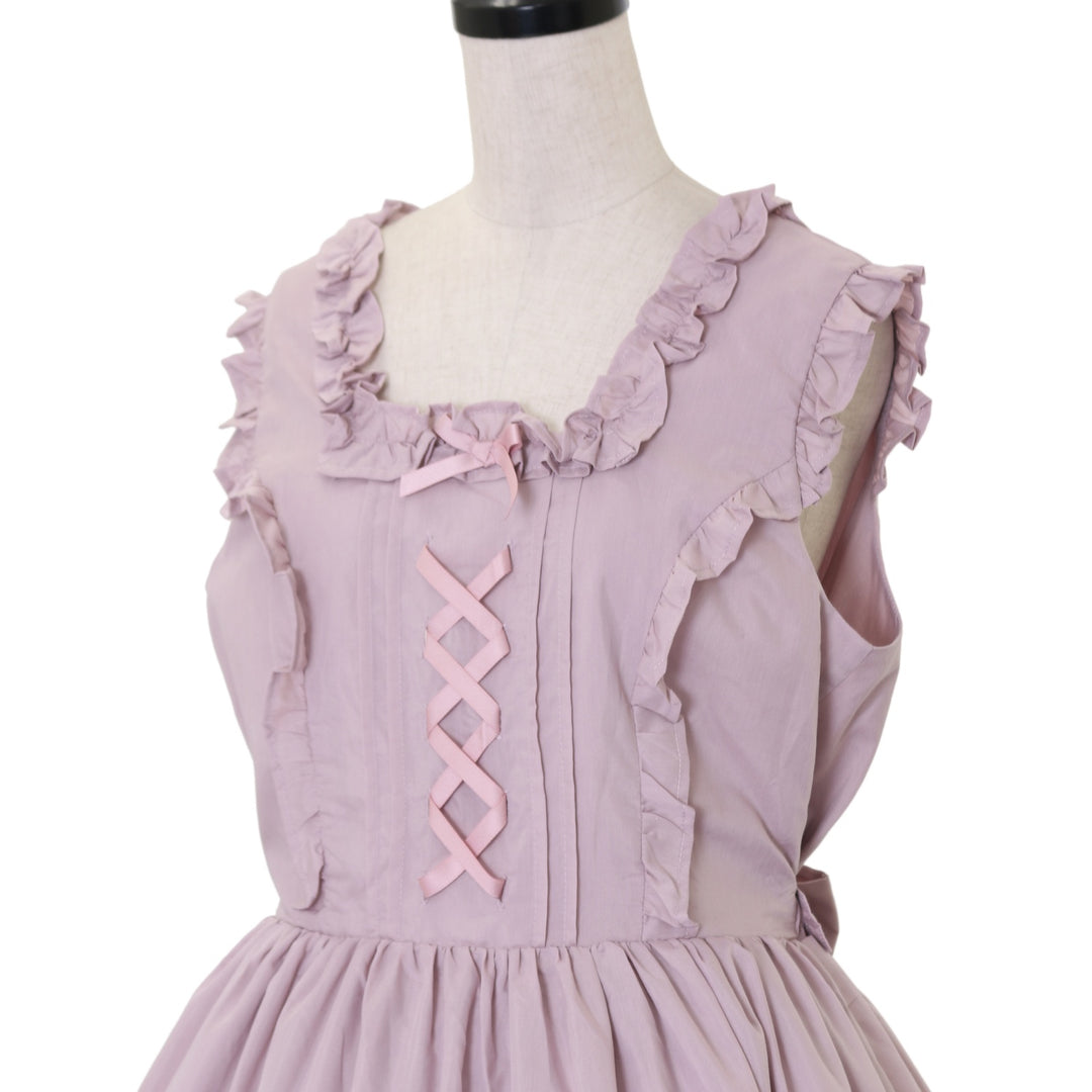 USED】【Chalmiere/Mサイズ】フリルロングジャンスカ | Chalmiere