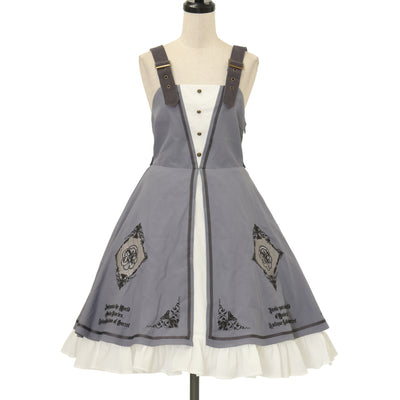 USED】【160cm】うさぎぬいぐるみプリントジャンパースカート