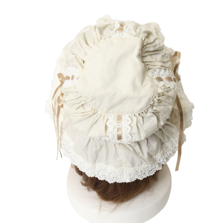 USED】フリルメイドキャップ（生成り×ゴールドベージュ） | ALICE and