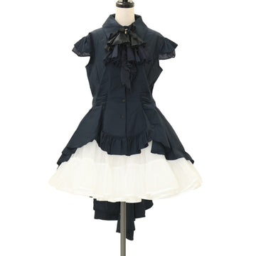 USED】カメオタイ付きクラシカルバッスルリボンワンピース +レイヤード