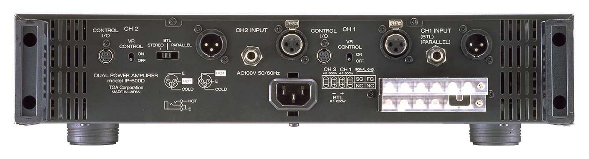 パワーアンプ 600W×2ch (IP-600D) | TOA株式会社