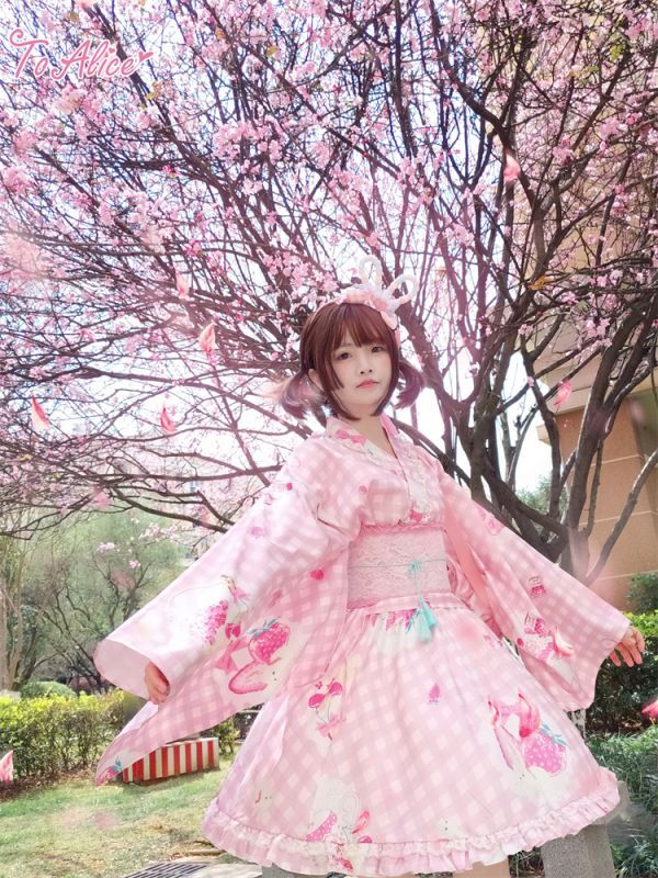 To Alice いちごギンガムチェック浴衣To Alice いちごギンガムチェック