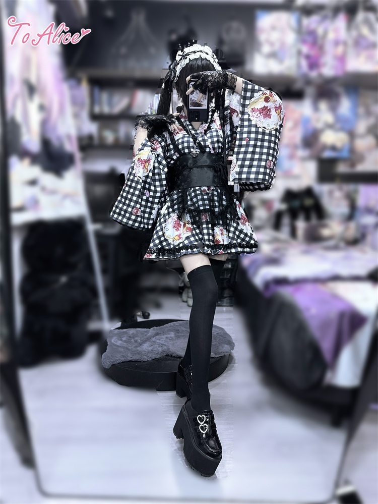 ToAlice】C2167いちごギンガムチェック浴衣セット - To Alice