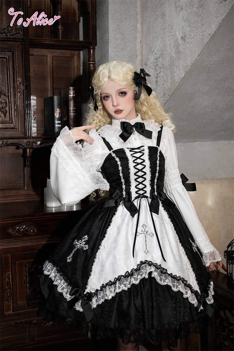 BlackShamrock】FS144クロス×チェーンリボンヘアクリップ - To Alice