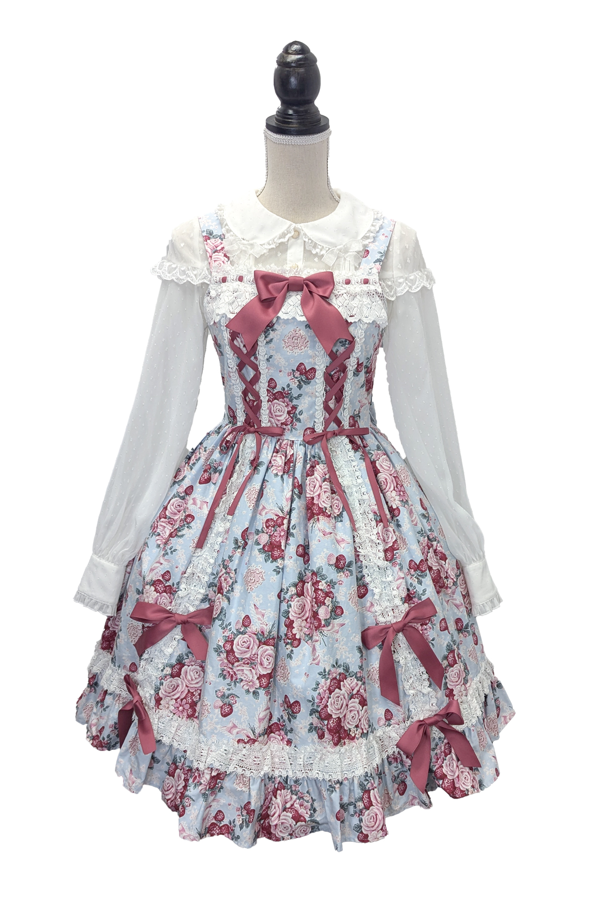 シュガーブーケ～永遠の乙女の憧れ～柄ジャンパースカートIV＆リボン
