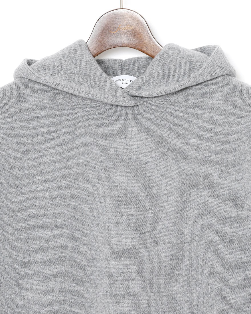 カシミヤ混ウール スウェットパーカー｜Rencontrant（レンコントラント