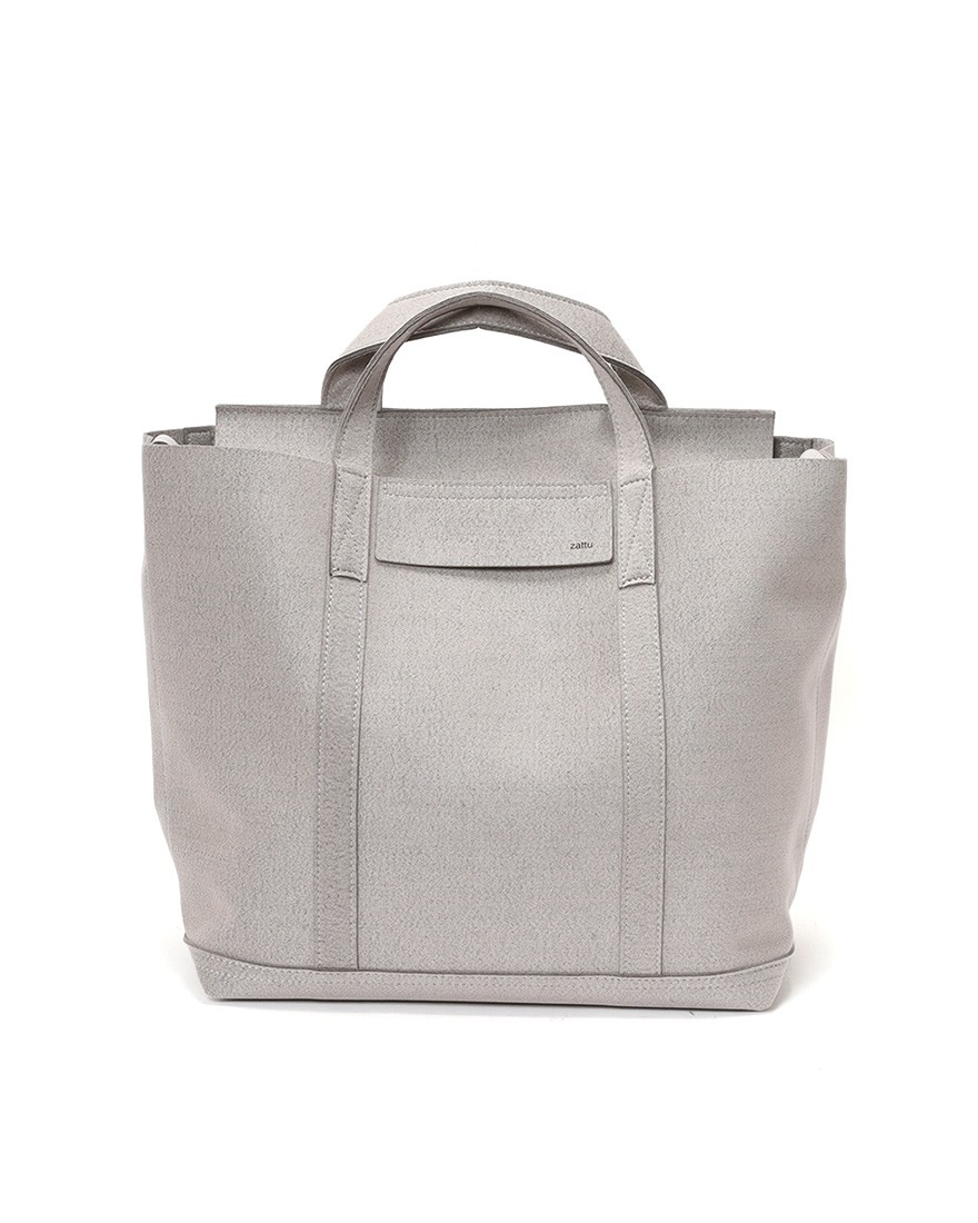 マイクロファイバースエード ミドル フラップトートバッグ【KINAX