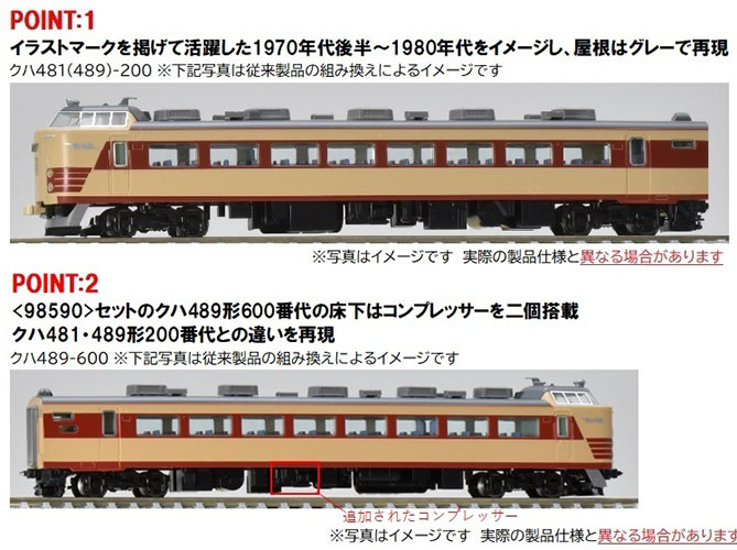 国鉄 489系特急電車（クハ489-200・600）基本セット｜製品情報｜製品