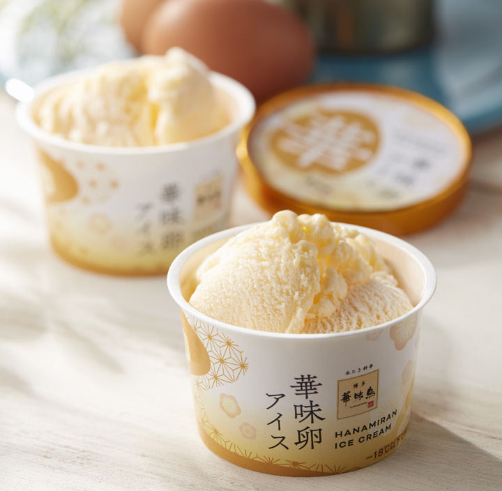 博多華味鳥 料亭の華味卵アイスセット - トリゼンフーズ株式会社【九州