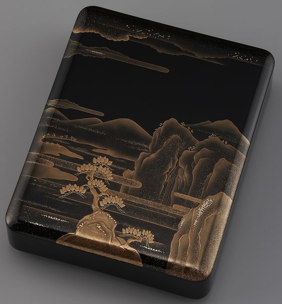 輪島塗文箱 山水蒔絵 748,000円税込 | 輪島塗の塗師屋 輪島漆器大雅堂