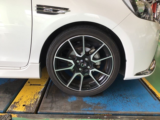 トヨタ アクアG's POTENZA RE004 195/45R17 タイヤ交換 | 店舗おススメ