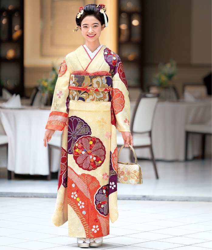 美おり】未使用品 振袖 千總 誰が袖好み 高島屋オリジナル 紫 古典