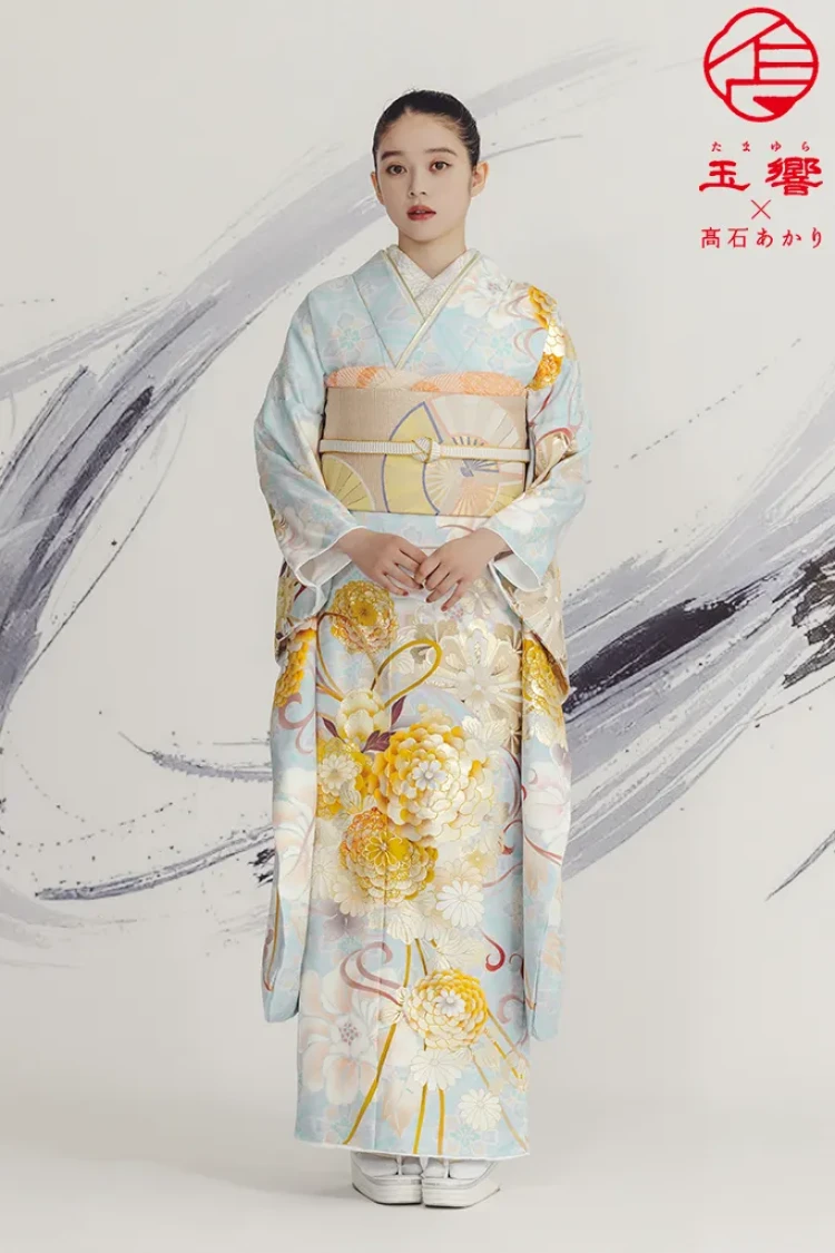 水色の正統派古典の成人式のレンタル振袖｜王道人気の伝統的で上品さ